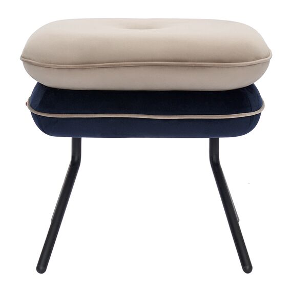 Пуф Pea, велюр, бежевый/темно-синий, Bergenson Bjorn, изображение 10