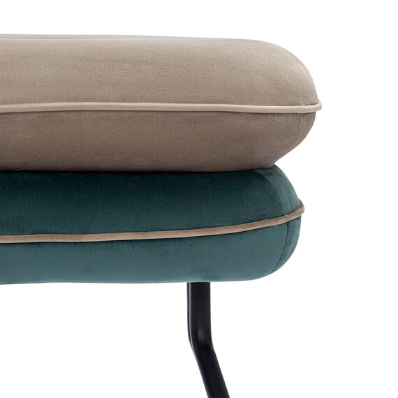 Пуф Pea, велюр, бежевый/сине-зеленый, Bergenson Bjorn, изображение 8