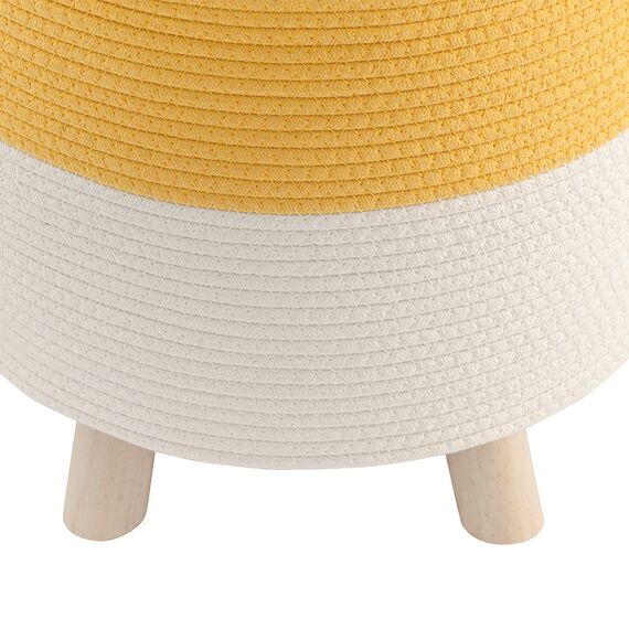 Пуф Devy, 40х40 см, бежевый/горчичный, Bergenson Bjorn, изображение 6