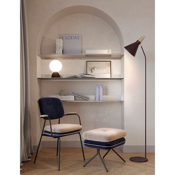 Пуф Pea, велюр, бежевый/темно-синий, Bergenson Bjorn, изображение 8