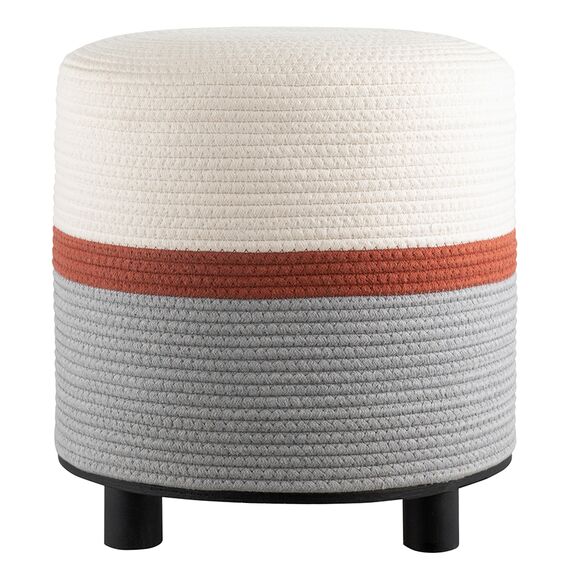 Пуф Andrin, светло-бежевый/серый/коричневый, Bergenson Bjorn