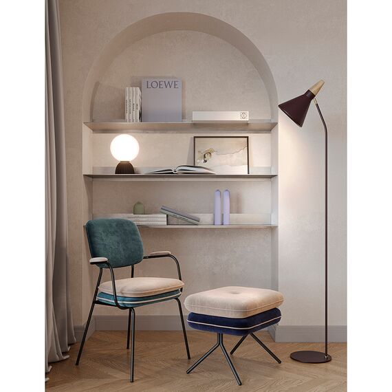 Пуф Pea, велюр, бежевый/темно-синий, Bergenson Bjorn, изображение 9