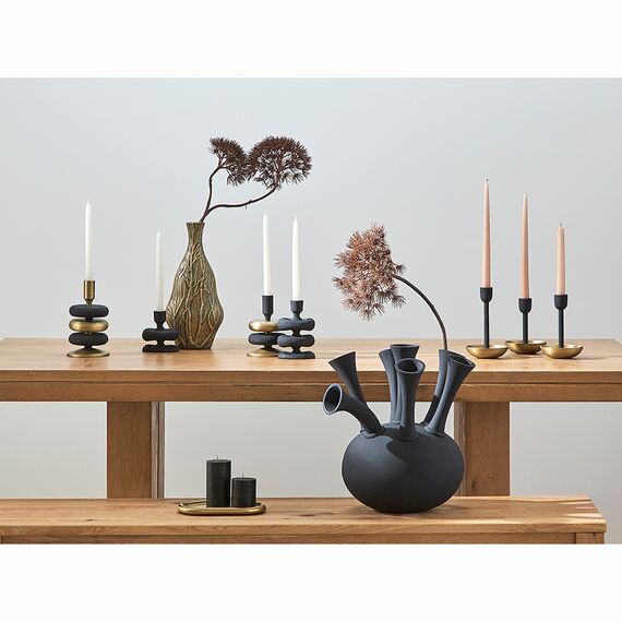 Подсвечник Fyr Bran, 17 см, черный/античная латунь, Bergenson Bjorn, изображение 3