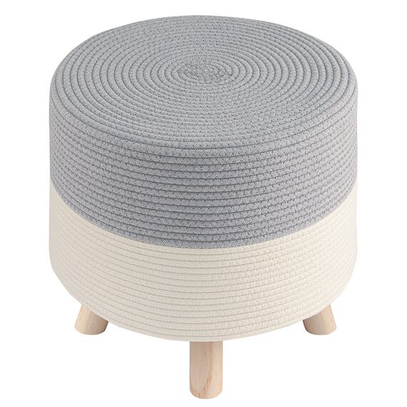 Пуф Devy, 40х40 см, бежевый/серый, Bergenson Bjorn, изображение 7