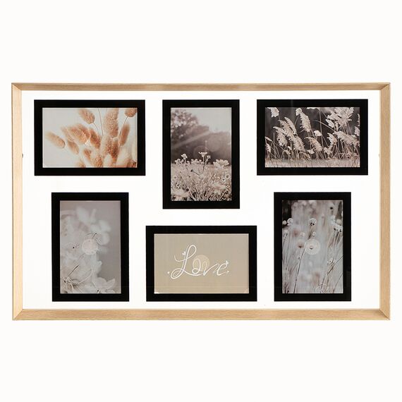 Рамка для фотографий Pleasant moments, 35х55 см, белая/натуральное дерево, Bergenson Bjorn