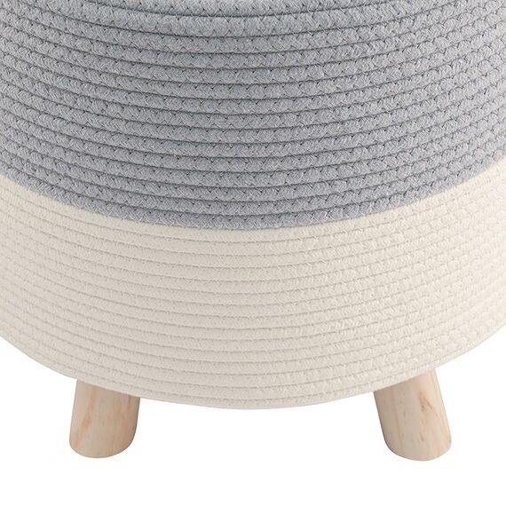 Пуф Devy, 40х40 см, бежевый/серый, Bergenson Bjorn, изображение 8