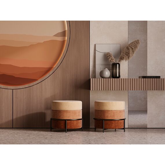 Пуф Norunn, шенилл, бежево-коричневый, Bergenson Bjorn, изображение 6