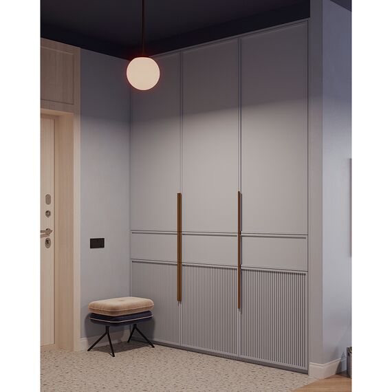 Пуф Pea, велюр, бежевый/темно-синий, Bergenson Bjorn, изображение 5