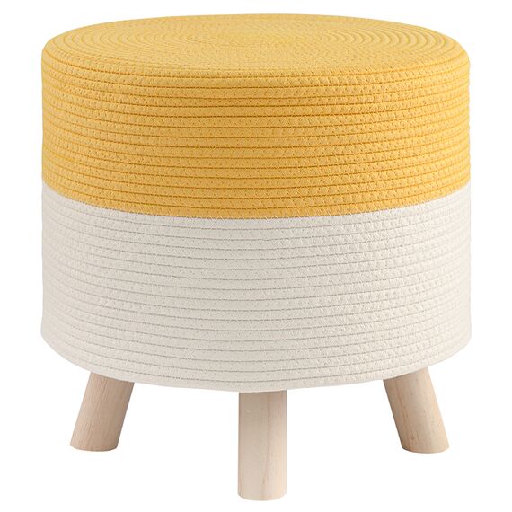 Пуф Devy, 40х40 см, бежевый/горчичный, Bergenson Bjorn
