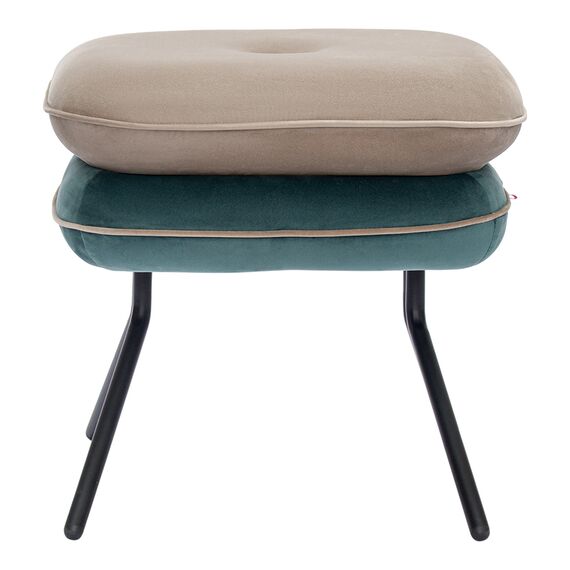 Пуф Pea, велюр, бежевый/сине-зеленый, Bergenson Bjorn, изображение 6