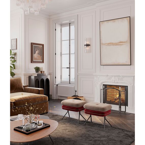 Пуф Pea, велюр, бежевый/бордовый, Bergenson Bjorn, изображение 3