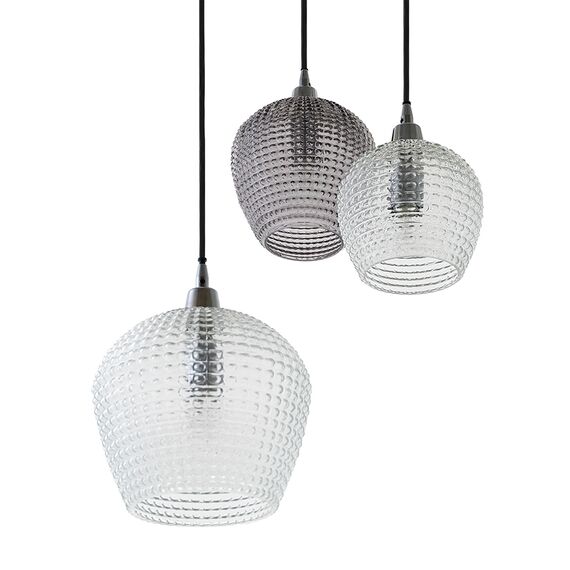 Светильник подвесной каскадный Aurora, 50 см, серый/прозрачный, Bergenson Bjorn, изображение 7