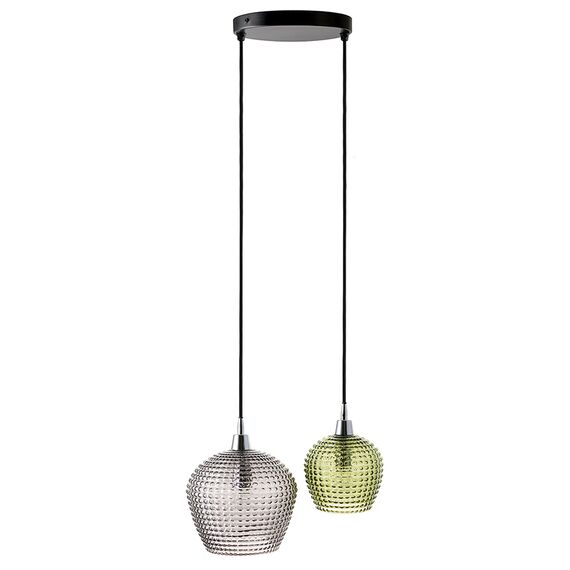 Светильник подвесной каскадный Aurora, 40 см, зеленый/серый, Bergenson Bjorn