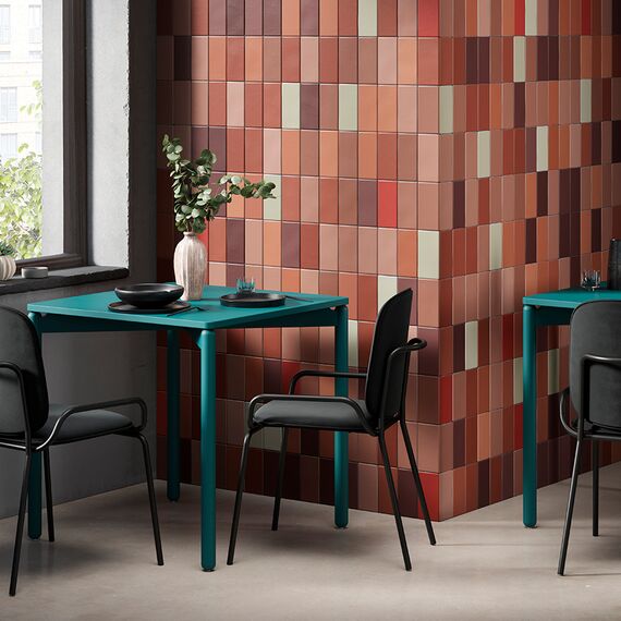 Стол обеденный Saga, 75х75 см, сине-зеленый, LATITUDE, изображение 2