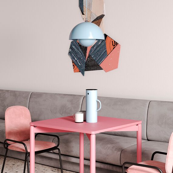 Стол обеденный Saga, 75х75 см, розовый, LATITUDE, изображение 3