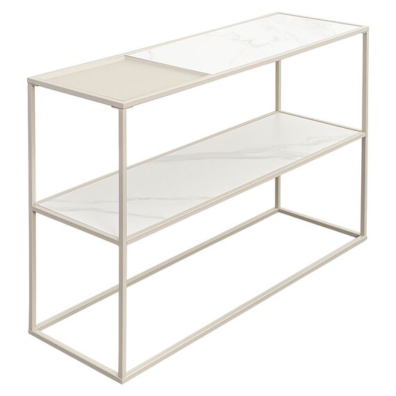 Стол консольный Mayen, 120х35х76 см, белый/бежевый, Bergenson Bjorn