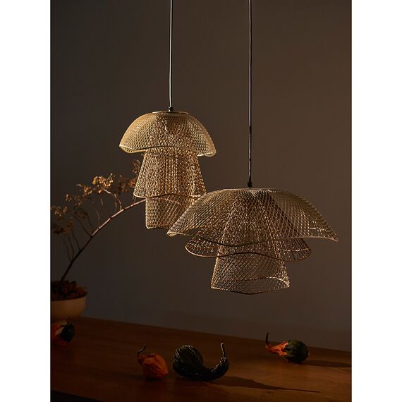 Светильник подвесной Vinger, 48х30 см, белый/бежевый/золотой, Bergenson Bjorn, изображение 7