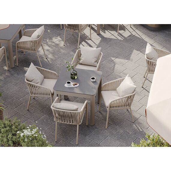 Стол обеденный Leif, 80х80 см, серо-бежевый, Bergenson Bjorn, изображение 2