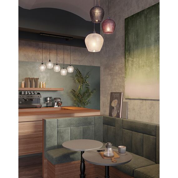 Светильник подвесной каскадный Aurora, 110х18 см, прозрачный, Bergenson Bjorn, изображение 5