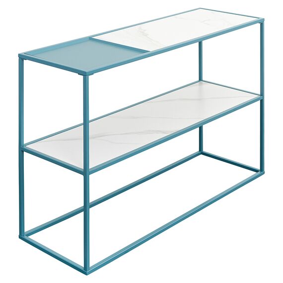 Стол консольный Mayen, 120х35х76 см, белый/бирюзовый, Bergenson Bjorn