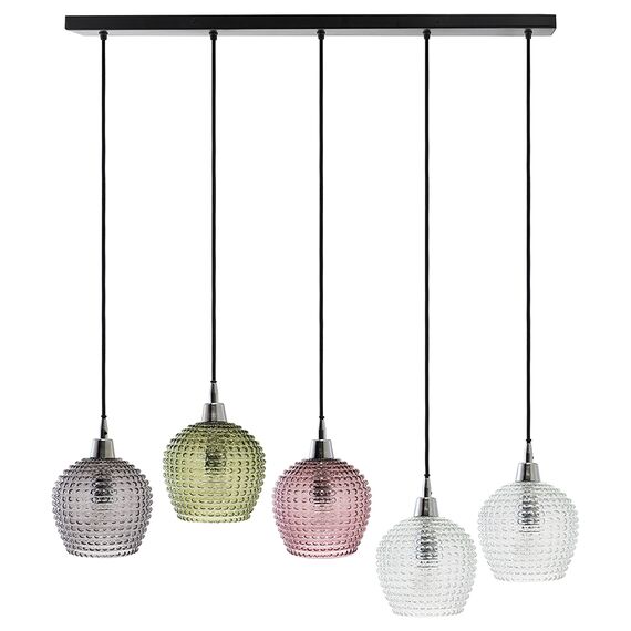 Светильник подвесной каскадный Aurora, 110х18 см, сливовый/зеленый/серый, Bergenson Bjorn