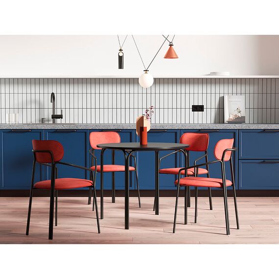 Стол обеденный Ror, 90 см, черный, LATITUDE, изображение 3