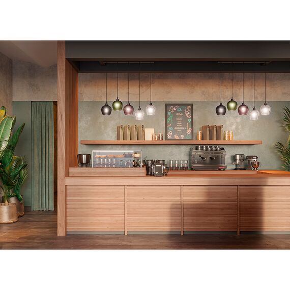 Светильник подвесной каскадный Aurora, 110х18 см, сливовый/зеленый/серый, Bergenson Bjorn, изображение 20