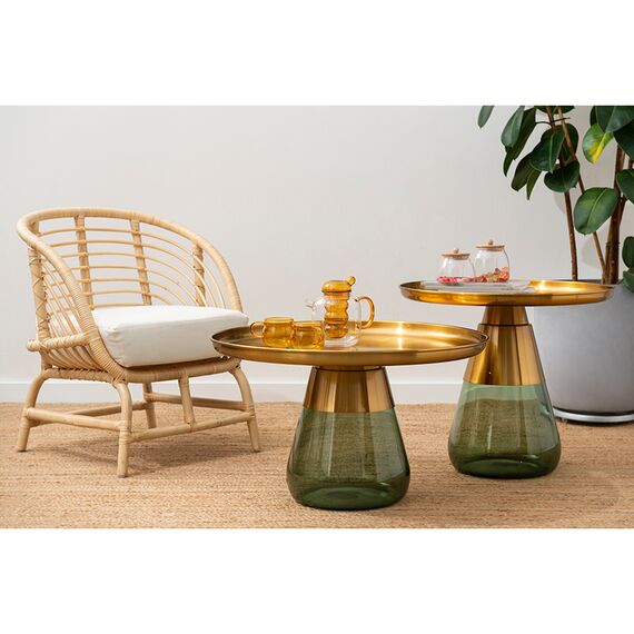 Столик кофейный Dahl, 70,5 см, латунь/зеленый, Bergenson Bjorn, изображение 2