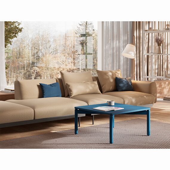 Столик кофейный Saga, 75х75 см, синий, LATITUDE, изображение 3