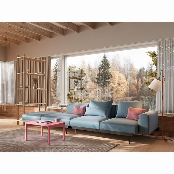 Столик кофейный Saga, 50х70 см, розовый, LATITUDE, изображение 2