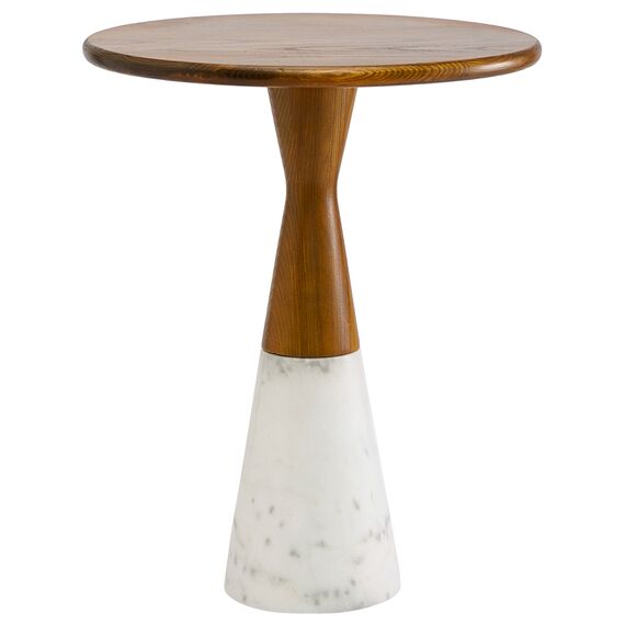 Столик кофейный Ashil, 45 см, натуральное дерево/мрамор, Bergenson Bjorn