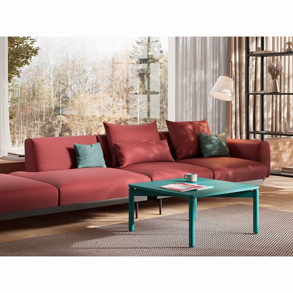 Столик кофейный Saga, 75х75 см, сине-зеленый, LATITUDE, изображение 2