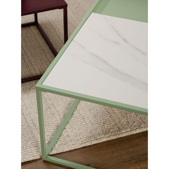 Столик журнальный Mayen, 110х50 см, белый/зеленый, Bergenson Bjorn, изображение 4