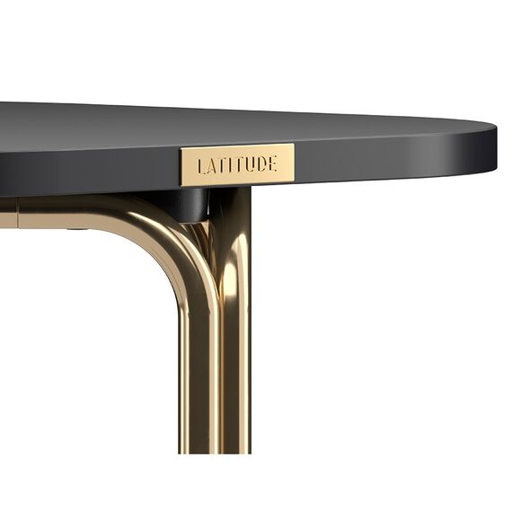 Столик кофейный Ror, 50х50 см, латунь/черный, LATITUDE, изображение 4
