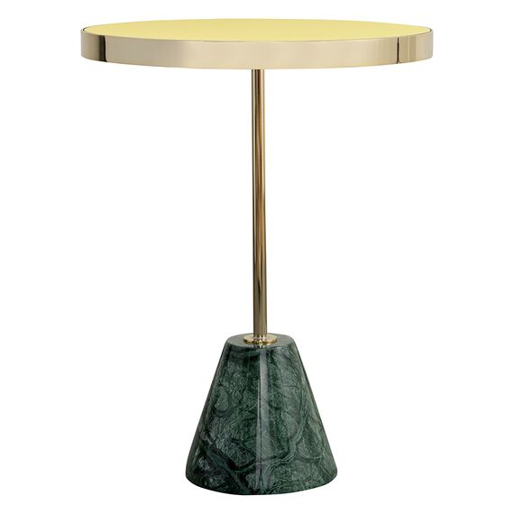Столик кофейный Kaya, 40,8 см, золотистый/зеленый, Bergenson Bjorn