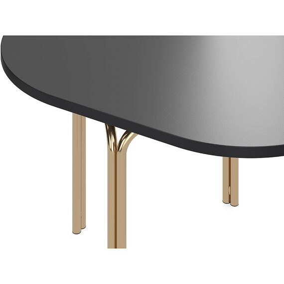 Столик кофейный Ror, 75х50 см, латунь/черный, LATITUDE, изображение 3