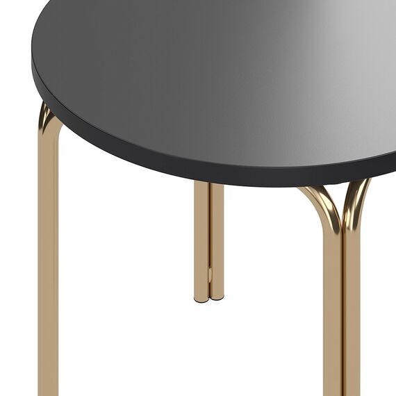 Столик кофейный Ror, 50 см, латунь/черный, LATITUDE, изображение 3