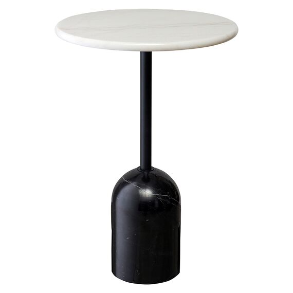 Столик кофейный Rune, 40 см, мрамор/черный, Bergenson Bjorn