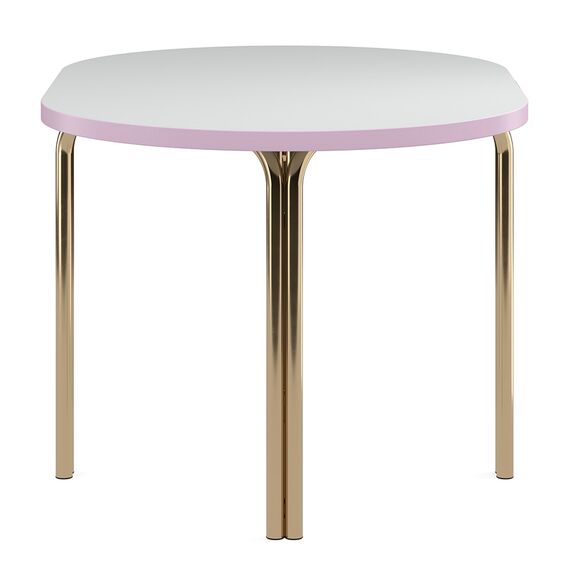 Столик кофейный Ror, 75х50 см, латунь/серый/розовый, LATITUDE, изображение 2