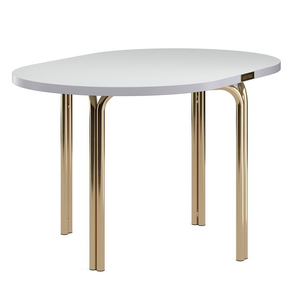 Столик кофейный Ror, 75х50 см, латунь/серый, LATITUDE