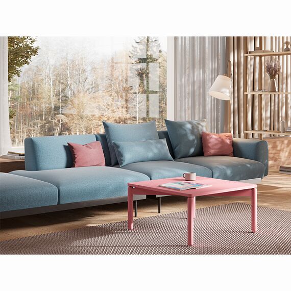 Столик кофейный Saga, 75х75 см, розовый, LATITUDE, изображение 3