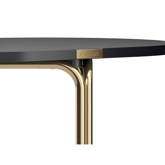 Столик кофейный Ror, 75х50 см, латунь/черный, LATITUDE, изображение 4