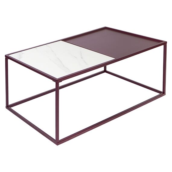 Столик журнальный Mayen, 110х50 см, белый/сливовый, Bergenson Bjorn