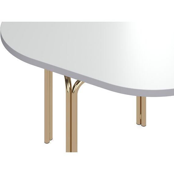 Столик кофейный Ror, 75х50 см, латунь/серый, LATITUDE, изображение 3