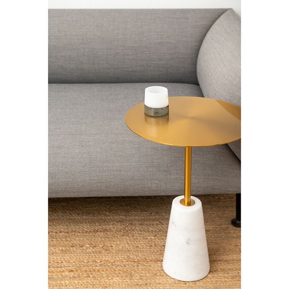 Столик кофейный Asgard, 40 см, латунь/белый, Bergenson Bjorn, изображение 2