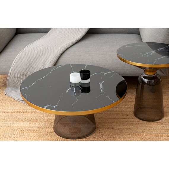 Столик кофейный Odd, 50 см, мрамор/черный, Bergenson Bjorn, изображение 3