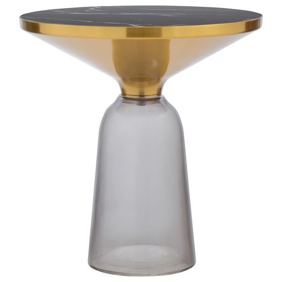 Столик кофейный Odd, 50 см, мрамор/черный, Bergenson Bjorn