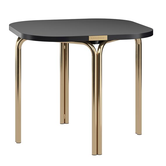 Столик кофейный Ror, 50х50 см, латунь/черный, LATITUDE