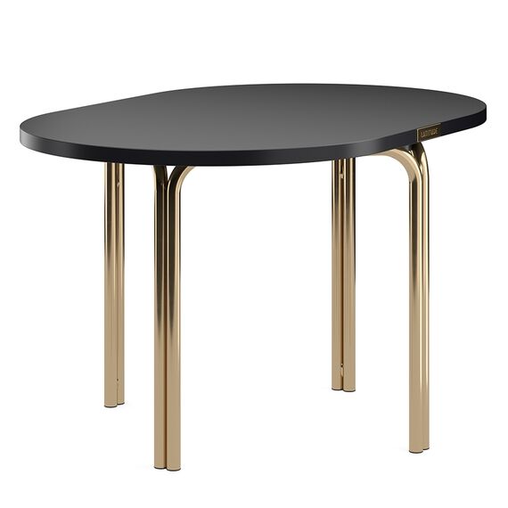 Столик кофейный Ror, 75х50 см, латунь/черный, LATITUDE