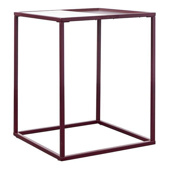 Столик кофейный Mayen, 45х45 см, белый/сливовый, Bergenson Bjorn